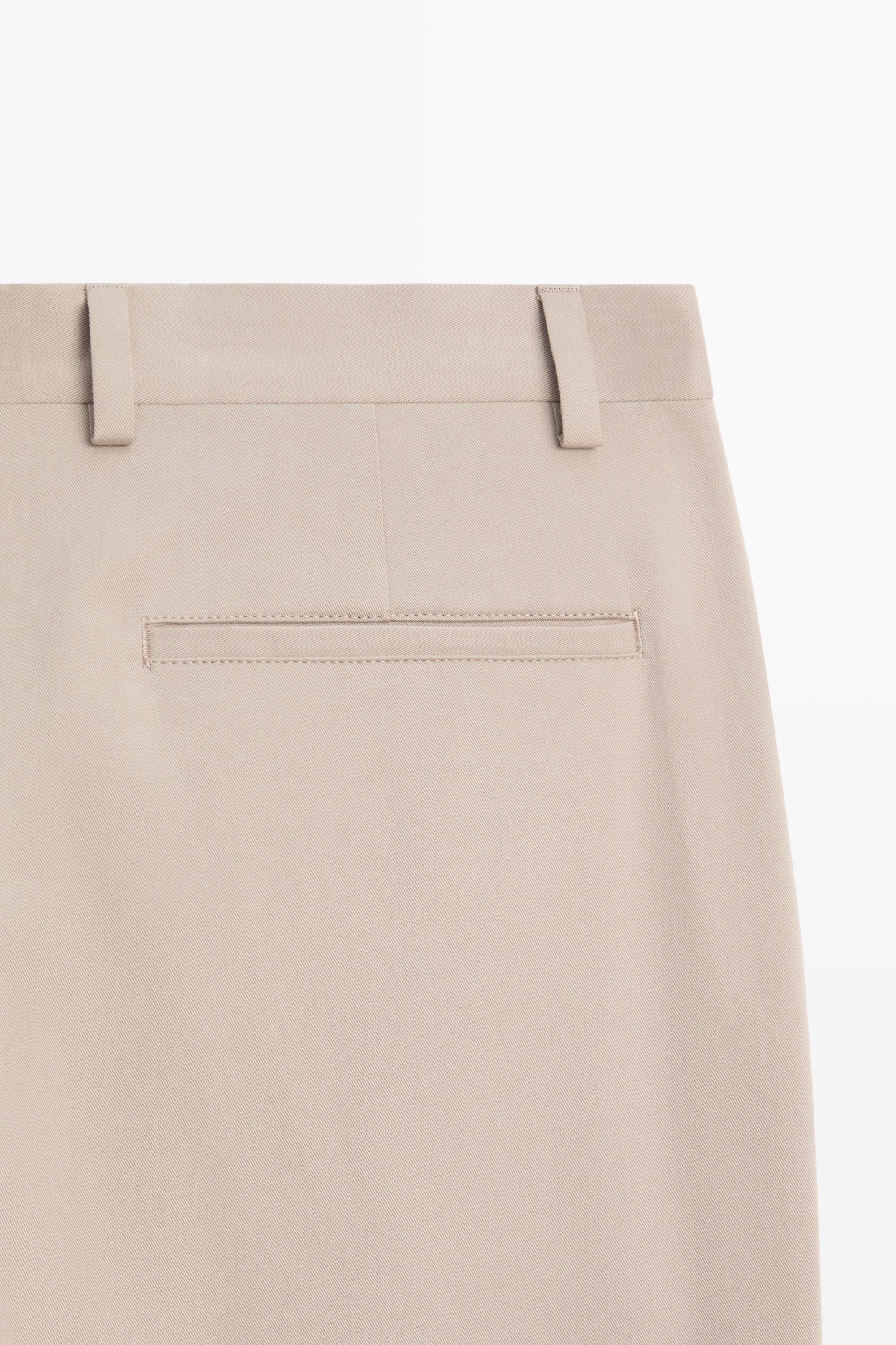 Cotton blend darted pants
